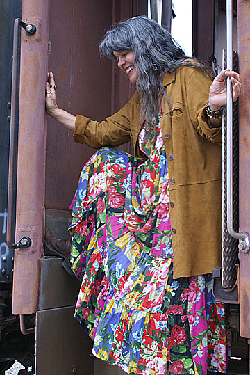 Anne boards the train